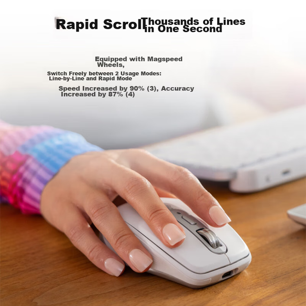 Мышь Logitech MX Anywhere 3S Wireless/Bluetooth Graphite - Фото 5 Мышь Logitech MX Anywhere 3S Wireless/Bluetooth Graphite - изображение 5