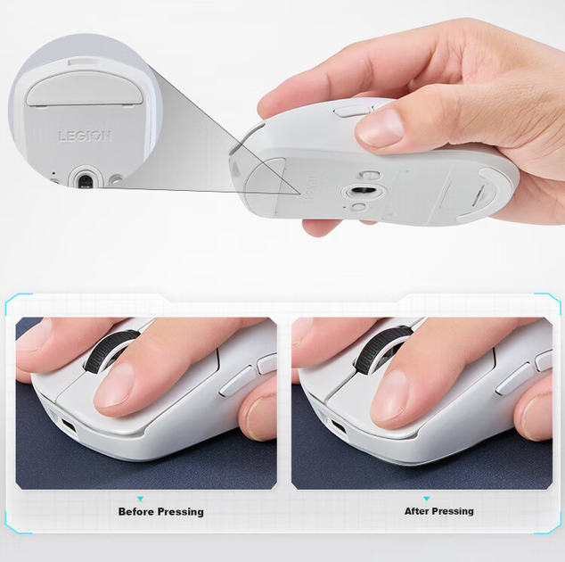 Мышь Lenovo Savior M6X Pro 8K Wireless/USB White - Фото 5 Мышь Lenovo Savior M6X Pro 8K Wireless/USB White - изображение 5