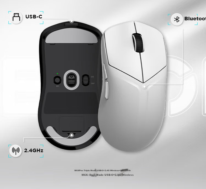 Мышь Lenovo Savior M6X Pro 8K Wireless/USB White - Фото 6 Мышь Lenovo Savior M6X Pro 8K Wireless/USB White - изображение 6