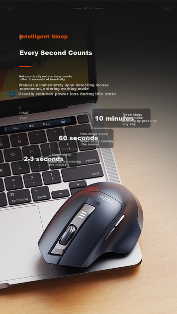 Мышь INPHIC M9 Wireless Grey - изображение 8