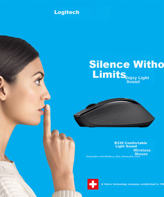 Мышь Logitech B330 Silent Plus Wireless Black - изображение 2