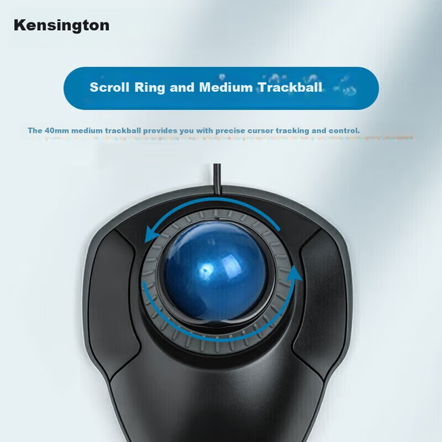 Трекбол Kensington Orbit USB Black/Blue (K72337) - изображение 3