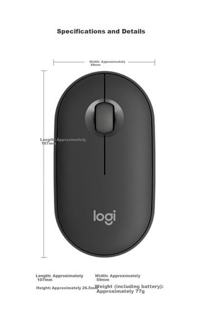 Мышь Logitech PEBBLE 2.0 Bluetooth Black - изображение 2