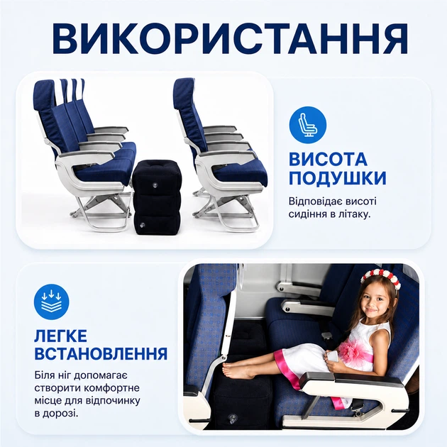 Подушка для путешествий 43см , подставка для ног, 3 уровня высоты, для самолета, автобуса черный цвет - Фото 3 Подушка для путешествий 43см , подставка для ног, 3 уровня высоты, для самолета, автобуса черный цвет - изображение 3