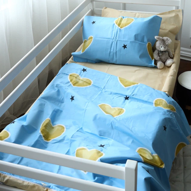 Простынь на резинке (бязь) Kids Time - высота 17-0463 Love stories 80*160 - изображение 5