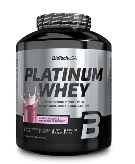 Сироватковий Протеїн BioTech USA Platinum Whey 2000 г White Chocolate Raspberry - Фото 1 Сироватковий Протеїн BioTech USA Platinum Whey 2000 г White Chocolate Raspberry - зображення 1