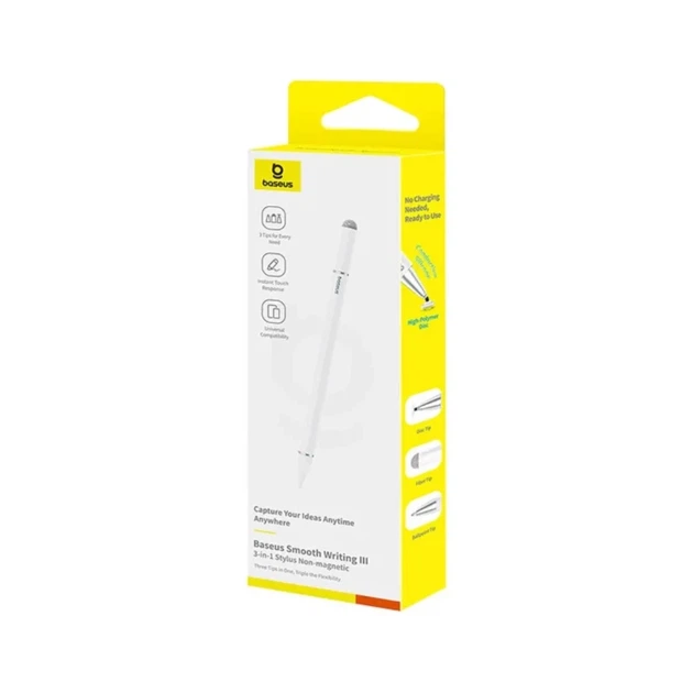 Стилус Baseus Smooth Writing 3 Series Wireless Charging White (6932172683061) - изображение 7
