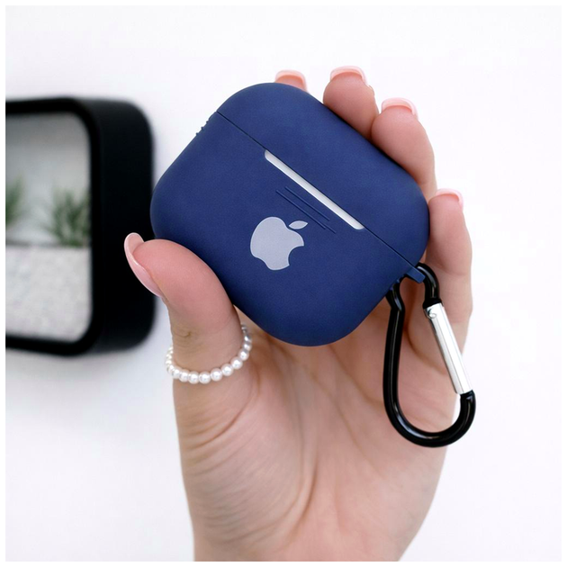 Чехол силиконовый Protective Sleeve Case противоударный для AirPods 3 глубокий синий SR-547 - изображение 3