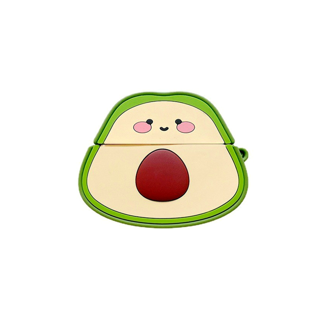 Чехол силиконовый противоударный для AirPods 1 2 Avocado 3D Case защитный зеленый SR-547 - изображение 6
