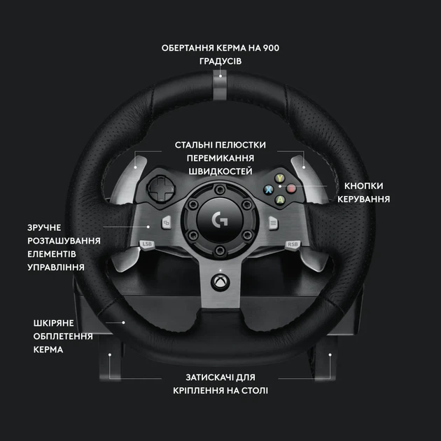 Кермо Logitech G920 Driving Force (941-000123) - зображення 6