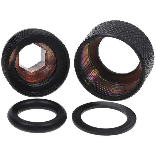 Фітинг Alphacool HT 13mm HardTube compression fitting G1/4 - knurled - deep black (17189) - изображение 3