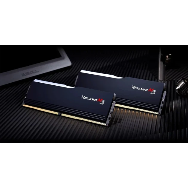Модуль пам'яті G.Skill Ripjaws M5 RGB Black DDR5-6000 32GB (2x16GB) CL32-38-38-96 1.35V Intel XMP - Фото 4 Модуль пам'яті G.Skill Ripjaws M5 RGB Black DDR5-6000 32GB (2x16GB) CL32-38-38-96 1.35V Intel XMP - зображення 4