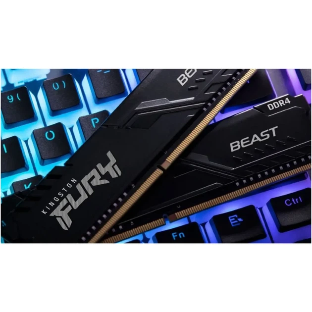 Модуль пам'яті Kingston FURY Beast Black DDR4-3200 32GB (2x16GB) CL16-18-18 1.35V XMP (KF432C16BB1K2/32WP) - Фото 3 Модуль пам'яті Kingston FURY Beast Black DDR4-3200 32GB (2x16GB) CL16-18-18 1.35V XMP (KF432C16BB1K2/32WP) - изображение 3