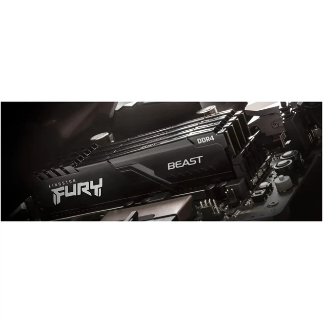 Модуль пам'яті Kingston FURY Beast Black DDR4-3200 32GB (2x16GB) CL16-18-18 1.35V XMP (KF432C16BB1K2/32WP) - Фото 4 Модуль пам'яті Kingston FURY Beast Black DDR4-3200 32GB (2x16GB) CL16-18-18 1.35V XMP (KF432C16BB1K2/32WP) - изображение 4