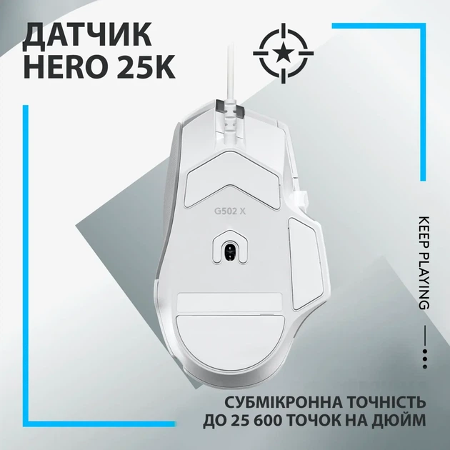 Мишка Logitech G502 X USB White (910-006146) - изображение 4
