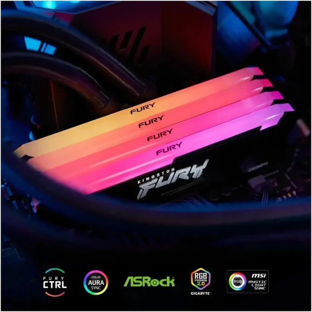 Модуль пам'яті Kingston Fury Beast RGB Black DDR4-3200 16GB CL16-18-18 1.35V - Фото 8 Модуль пам'яті Kingston Fury Beast RGB Black DDR4-3200 16GB CL16-18-18 1.35V - изображение 8
