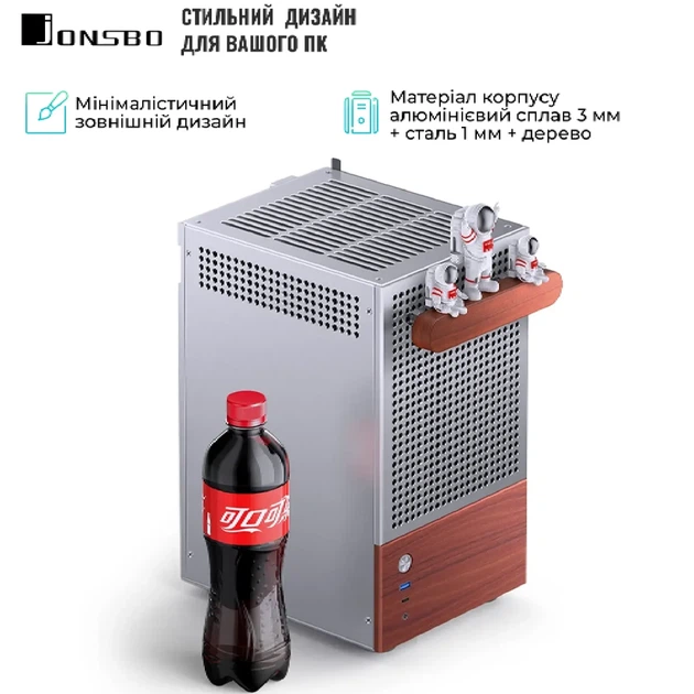 Корпус JONSBO T6 Silver - зображення 8