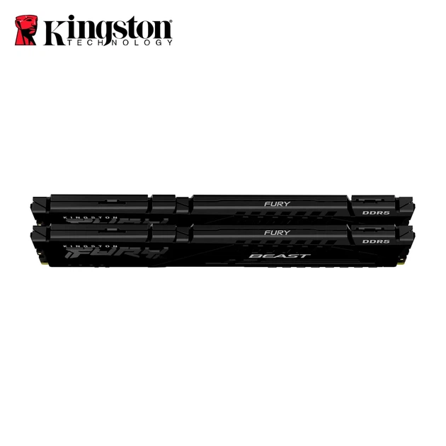 Модуль пам'яті Kingston Fury Beast Black DDR5-5200 32Gb (2x16GB) CL40-40-40 1.25V XMP - Фото 2 Модуль пам'яті Kingston Fury Beast Black DDR5-5200 32Gb (2x16GB) CL40-40-40 1.25V XMP - изображение 2