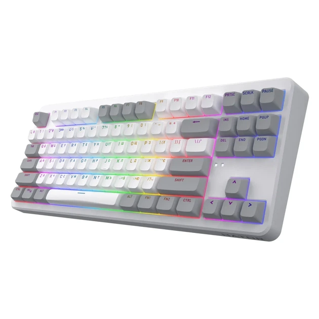 Клавіатура HATOR Rockfall 3 Mecha TKL wireless orange (HTK851UA) White - Фото 2 Клавіатура HATOR Rockfall 3 Mecha TKL wireless orange (HTK851UA) White - изображение 2