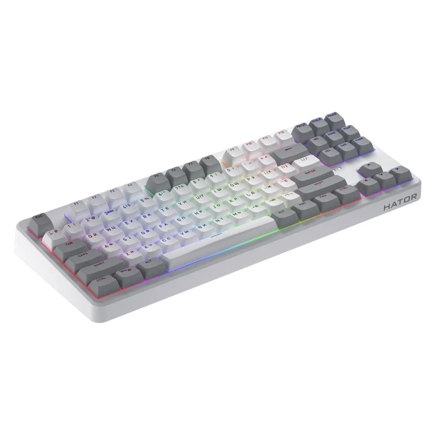 Клавіатура HATOR Rockfall 3 Mecha TKL wireless orange (HTK851UA) White - Фото 3 Клавіатура HATOR Rockfall 3 Mecha TKL wireless orange (HTK851UA) White - изображение 3