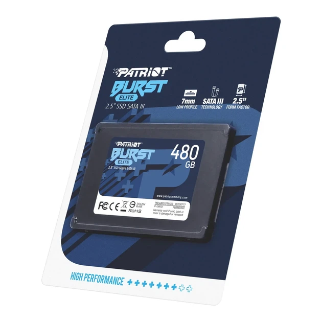 SSD PATRIOT Burst Elite 480GB 2.5' SATA III TLC 3D (PBE480GS25SSDR) - Фото 5 SSD PATRIOT Burst Elite 480GB 2.5' SATA III TLC 3D (PBE480GS25SSDR) - изображение 5