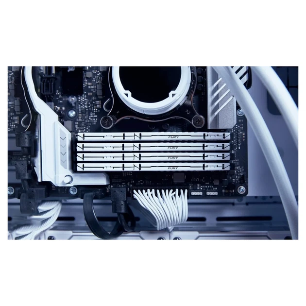 Модуль пам'яті Kingston FURY Beast White DDR5 6400 32GB (2x16GB) CL32-39-39 1.4V EXPO - Фото 4 Модуль пам'яті Kingston FURY Beast White DDR5 6400 32GB (2x16GB) CL32-39-39 1.4V EXPO - изображение 4