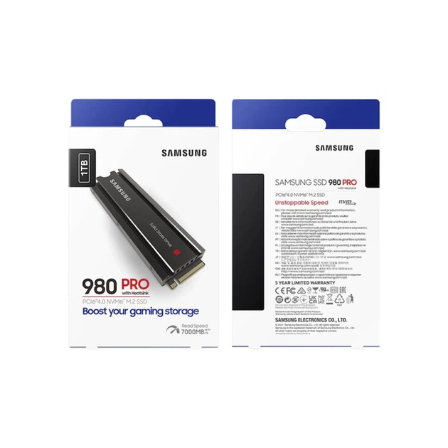 SSD Samsung 980 PRO 1TB w/ Heatsink M.2 PCIe 4,0 x4 V-NAND 3bit MLC (MZ-V8P1T0CW) - изображение 3