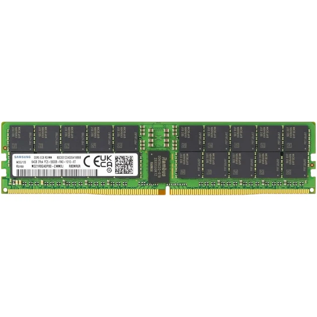 Модуль пам'яті для сервера SAMSUNG DDR5-5600 64GB RDIMM ECC REG 2Rx4 (M321R8GA0PB0-CWM) - Фото 1 Модуль пам'яті для сервера SAMSUNG DDR5-5600 64GB RDIMM ECC REG 2Rx4 (M321R8GA0PB0-CWM) - изображение 1