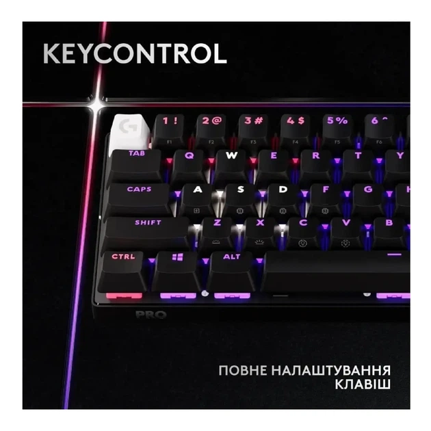 Клавіатура Logitech G Pro X 60 Lightspeed GX Tactile Wireless/Bluetooth UA Black (920-011911) - Фото 6 Клавіатура Logitech G Pro X 60 Lightspeed GX Tactile Wireless/Bluetooth UA Black (920-011911) - зображення 6