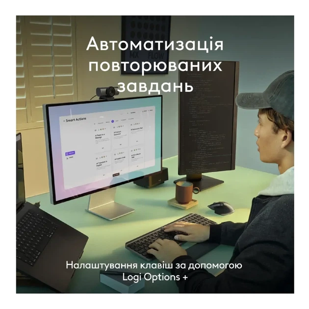 Комплект клавіатура та мишка Logitech MX Keys S Combo for Mac Bluetooth/Wireles Space Grey (920-012845) - Фото 3 Комплект клавіатура та мишка Logitech MX Keys S Combo for Mac Bluetooth/Wireles Space Grey (920-012845) - зображення 3