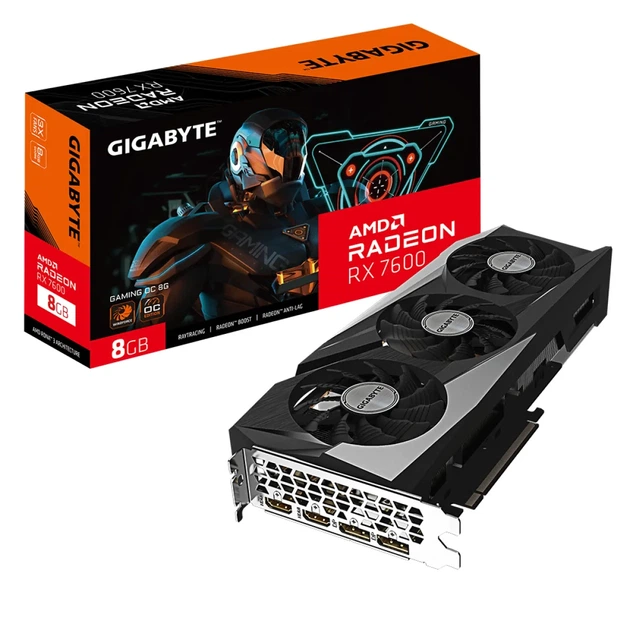 Відеокарта GIGABYTE AMD Radeon RX 7600 GAMING OC 8G (GV-R76GAMING OC-8GD) - зображення 8