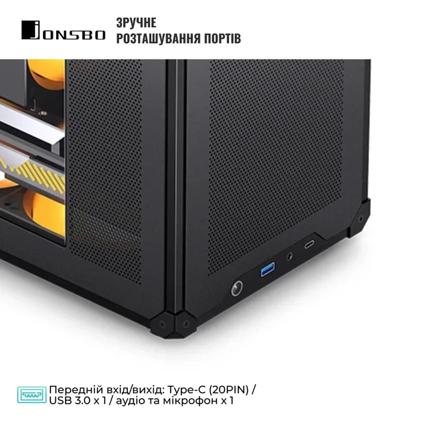 Корпус JONSBO C6 MAX Black - зображення 4
