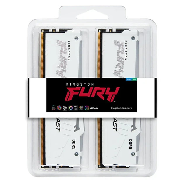 Модуль пам'яті Kingston FURY Beast White RGB DDR5 6400 32GB (2x16GB) CL32-39-39 1.4V EXPO - изображение 3