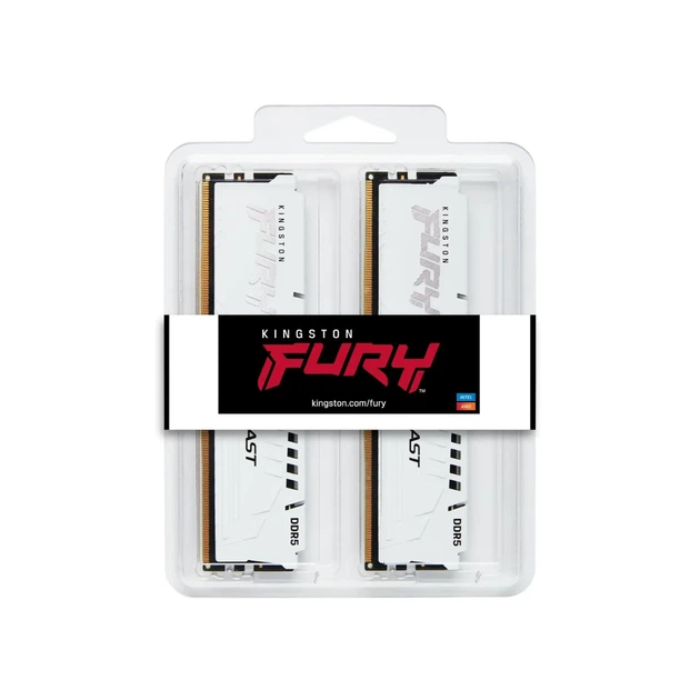 Модуль пам'яті Kingston FURY Beast White DDR5-5200 64GB (2x32GB) CL36-40-40 1.25V EXPO - изображение 3