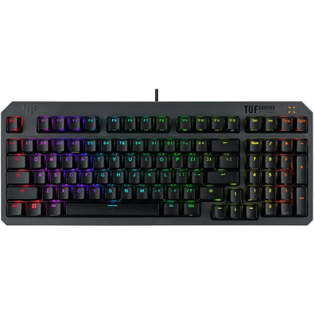 Клавіатура ASUS TUF Gaming K3 Gen II Opti-Mech RGB Red Switches USB UA Black (90MP0390-BKMA00) - Фото 1 Клавіатура ASUS TUF Gaming K3 Gen II Opti-Mech RGB Red Switches USB UA Black (90MP0390-BKMA00) - изображение 1
