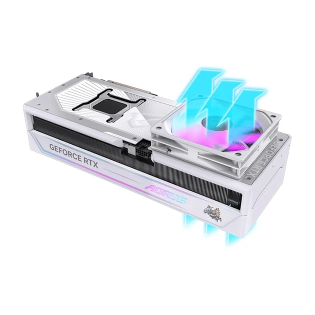 Відеокарта GIGABYTE Nvidia GeForce RTX 5090 AORUS MASTER ICE 32G (GV-N5090AORUSM ICE-32GD) - зображення 6