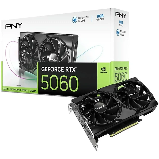 Відеокарта PNY Nvidia GeForce RTX 5060 Dual Fan GPU 8G (VCG50608DFXPB1) - изображение 8