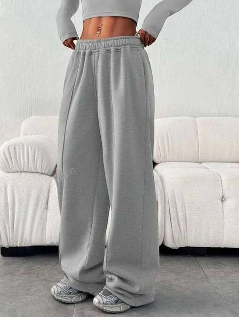 UNISEX базові спортивні штани \ Сірий 42-46 / BASED 0227351 - зображення 4