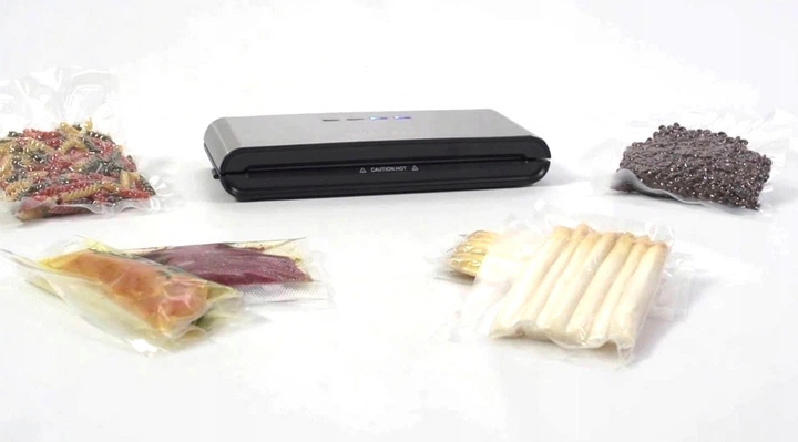 Вакууматор ProfiCook для продуктов автоматический из нержавеющей стали 12 л мин 30 см 18 пакетов в комплекте для Sous Vide мощный кухонный упаковщик для длительного хранения овощей мяса и рыбы - изображение 7