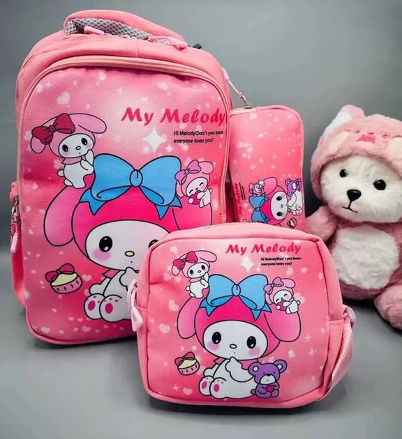 Дитячий шкільний набір 3 в 1 My Melody: рюкзак, сумка та пенал - зображення 2