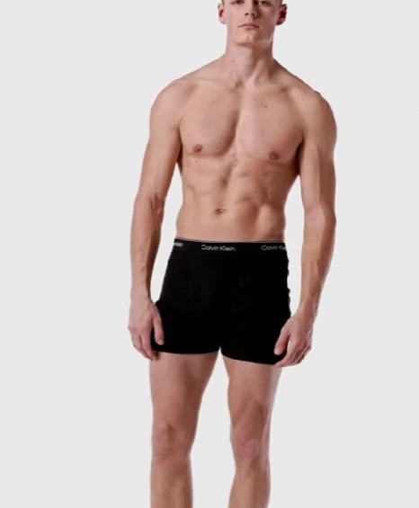Мужское белье трусы боксеры Calvin Klein набор 3 штуки синего цвета размер M - Фото 3 Мужское белье трусы боксеры Calvin Klein набор 3 штуки синего цвета размер M - изображение 3