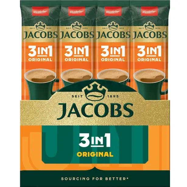 Кава розчинна у стіках 3в1 Jacobs Original 12 г х 1 шт (290458) - Фото 3 Кава розчинна у стіках 3в1 Jacobs Original 12 г х 1 шт (290458) - зображення 3