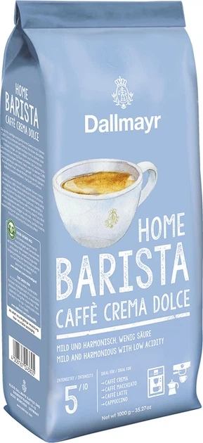 Кава в зернах Dallmayr Home Barista Caffe Crema Dolce Обсмажена 1 кг (4008167043805) - Фото 1 Кава в зернах Dallmayr Home Barista Caffe Crema Dolce Обсмажена 1 кг (4008167043805) - зображення 1