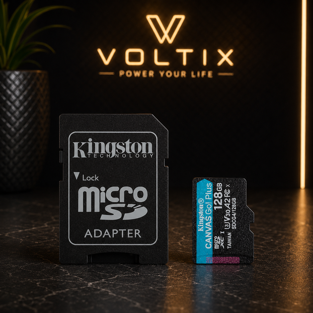 Карта памяти Kingston microSDXC 128GB Canvas Go! Plus U3 V30 A2 Class 10 - Фото 1 Карта памяти Kingston microSDXC 128GB Canvas Go! Plus U3 V30 A2 Class 10 - изображение 1