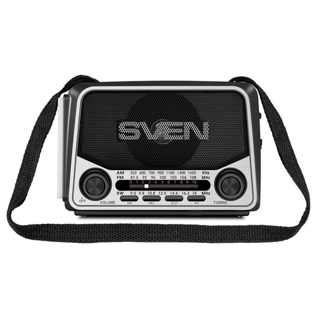 Радиоприемник SVEN SRP-525 Grey FM/AM/SW, USB, microSD, фонарик - изображение 3