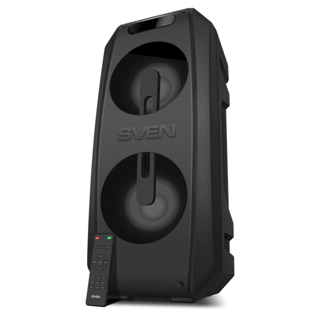 Портативная акустическая система SVEN PS-740, 100 Вт, Bluetooth, RGB-подсветка, караоке, Black - Фото 3 Портативная акустическая система SVEN PS-740, 100 Вт, Bluetooth, RGB-подсветка, караоке, Black - изображение 3