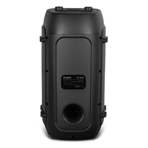 Портативная акустическая система SVEN PS-850, 100 Вт, Bluetooth, RGB-подсветка, караоке, микрофон, Black - Фото 7 Портативная акустическая система SVEN PS-850, 100 Вт, Bluetooth, RGB-подсветка, караоке, микрофон, Black - изображение 7