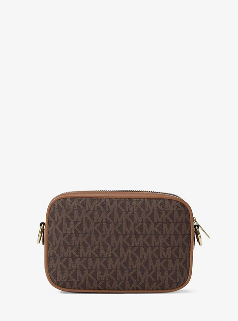 Сумка Jet Set Small Signature Logo Camera Crossbody з коричневим логотипом від Michael Kors - Фото 4 Сумка Jet Set Small Signature Logo Camera Crossbody з коричневим логотипом від Michael Kors - изображение 4