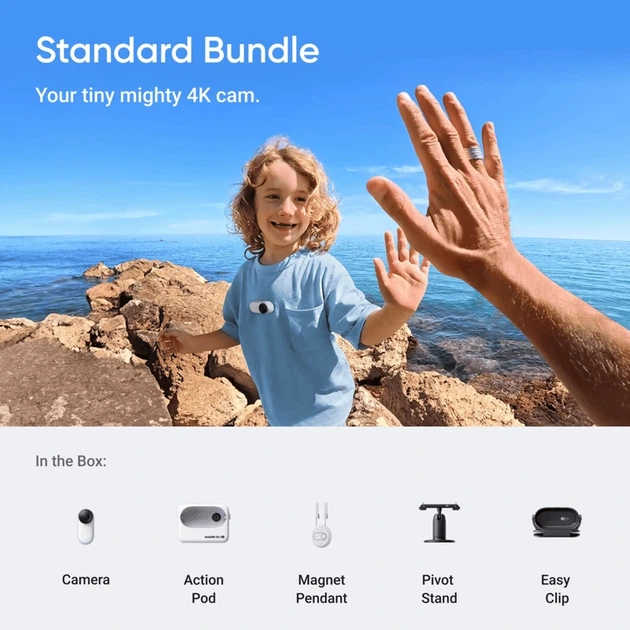 Екшн-камера Insta360 GO 3S Standard Edition Arctic White 128GB - изображение 8