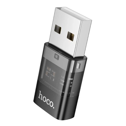 Перехідник HOCO UA36C USB-A male на USB Type-C female, чорний - Фото 4 Перехідник HOCO UA36C USB-A male на USB Type-C female, чорний - изображение 4